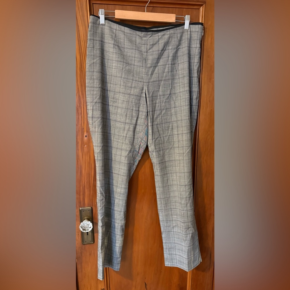 Brooks Brothers 346 Lucia Fit Black Houndstooth Lined Women’s Dress Pants 14